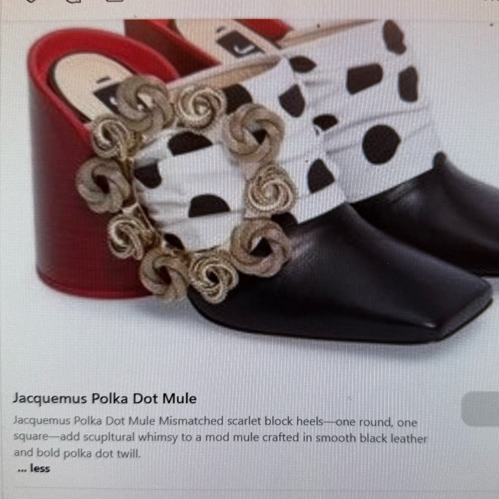 Jacquemus Black and White Heels with Elegant Design